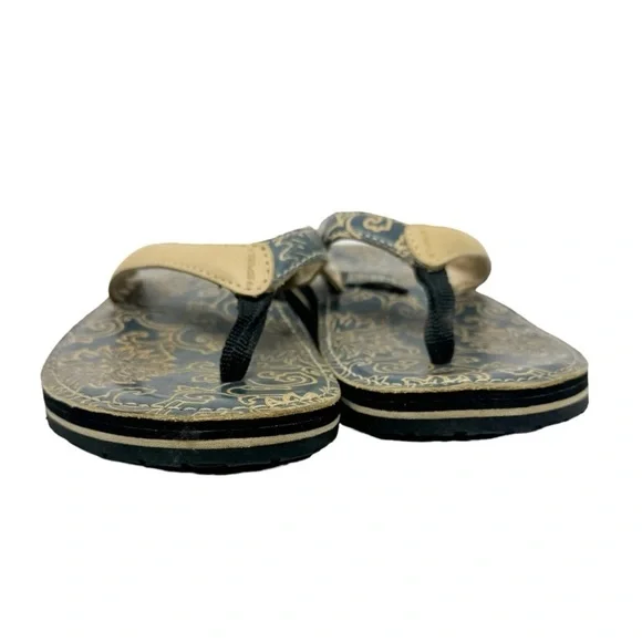 Teva Leather Habit River Floral Flip Flops
Sandals Blue Tan Size 11 - Picture 5 of 9